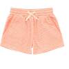 Calypso Stripe French Terry Shorts, Coral - Shorts - 1 - thumbnail