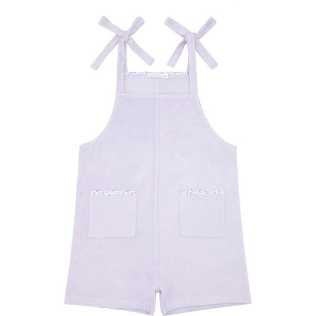 Bay French Terry Stripes Romper, Lavender