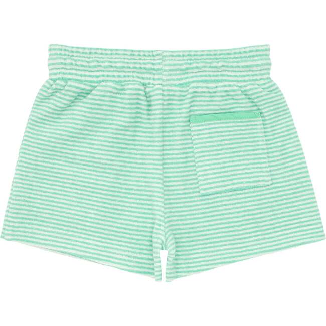 Abaco Stripe French Terry Shorts, Green - Shorts - 3