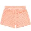 Calypso Stripe French Terry Shorts, Coral - Shorts - 3