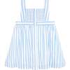 Bahamian Stripe Smocked Bib Dress, Blue - Dresses - 3