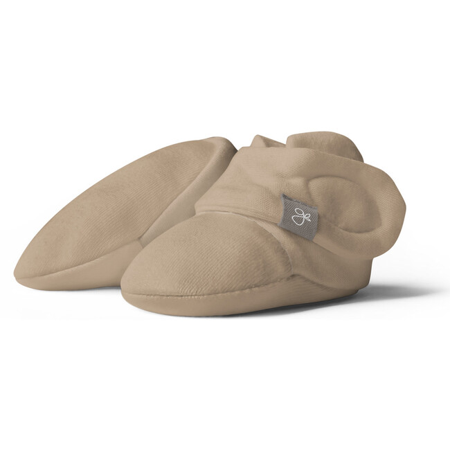 Viscose from Bamboo Organic Cotton Baby Booties, Sandstone