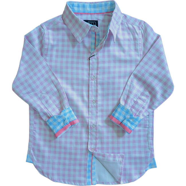 Gingham Long Sleeve Checked Shirt, Pink
