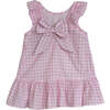 Gingham Back Bow Sleeveless Dress, Pink - Dresses - 1 - thumbnail