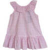Gingham Back Bow Sleeveless Dress, Pink - Dresses - 2