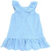 Gingham Back Bow Sleeveless Dress, Blue - Dresses - 2