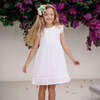 Bohemian Sleeveless Ruffles Dress, White - Dresses - 3 - thumbnail