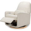 Arc Electronic Recliner and Swivel Glider in Boucle with USB port,  Ivory Boucle w/ Light Wood base - Nursery Chairs - 2 - thumbnail