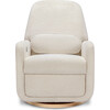 Arc Electronic Recliner and Swivel Glider in Boucle with USB port,  Ivory Boucle w/ Light Wood base - Nursery Chairs - 3 - thumbnail