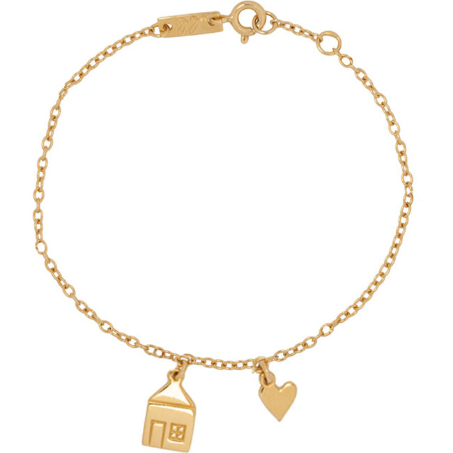 Women's Home Is Where The Heart Is Mother Bracelet, Gold Plated
