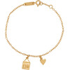 Women's Home Is Where The Heart Is Mother Bracelet, Gold Plated - Bracelets - 1 - thumbnail