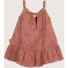 Baby Cherries Linen Summer Dress, Pink - Dresses - 2 - thumbnail