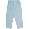 Mc Linen Pant With Adjustable Drawstrings, Blue - Pants - 1 - thumbnail