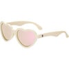 Polarized Heart: Rose Gold Mirrored Lens, Sweet Cream - Sunglasses - 4