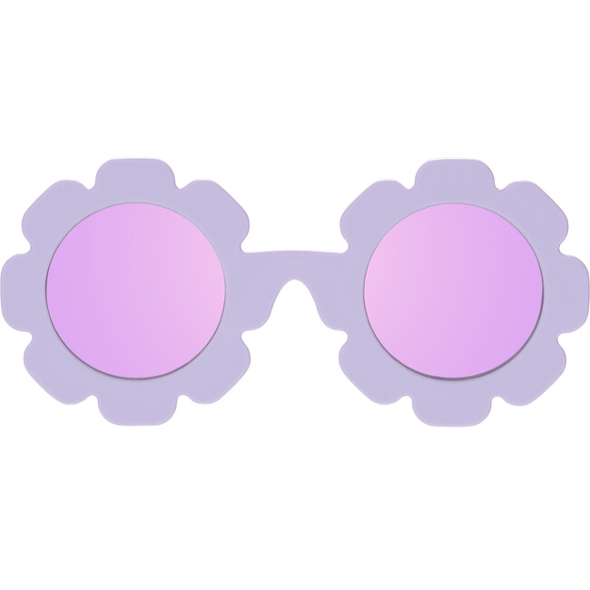 Polarized Flower: Lavender Mirrored Lens,