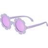 Polarized Flower: Lavender Mirrored Lens, - Sunglasses - 4