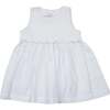 Scalloped Trim Dress, Infant Girls, White - Dresses - 1 - thumbnail