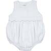 Scalloped Trim Bubble Romper, White - Rompers - 1 - thumbnail