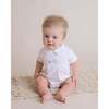 Rodeo Horse Bubble Romper, White - Rompers - 2