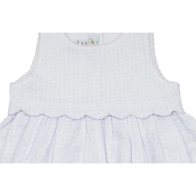 Scalloped Trim Dress, Toddler Girls, White - Dresses - 4