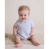 Seersucker Boys Bubble Romper, Light Blue - Rompers - 2