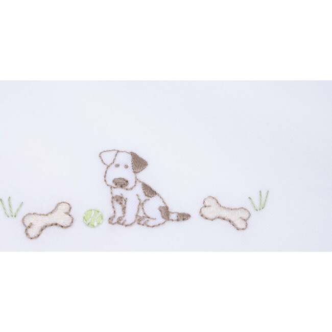 Puppy Receiving Blanket, White - Blankets - 2