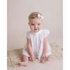 Smocked Bishop Collar Batiste Diaper Set, White - Mixed Apparel Set - 2