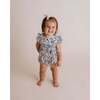 Anna Smocked Bubble Romper, Blue Multi - Rompers - 2
