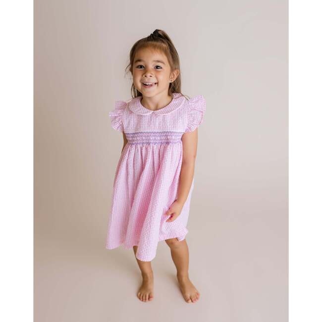 Anna Smocked Dress, Toddler Girls, Pink - Dresses - 2