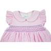 Anna Smocked Bubble Romper, Pink - Rompers - 2