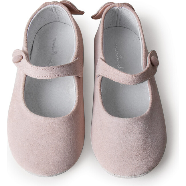 Olympia Angel Wing Suede Mary-Jane Slipper, Dusty Pale Pink