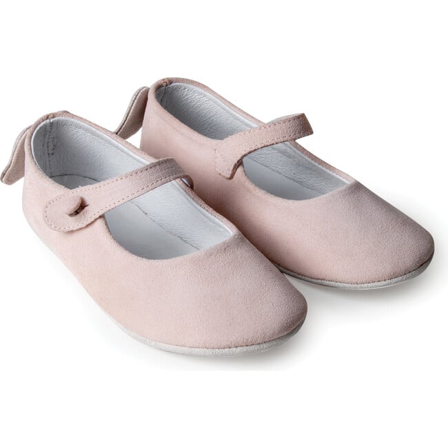 Olympia Angel Wing Suede Mary-Jane Slipper, Dusty Pale Pink - Slippers - 4