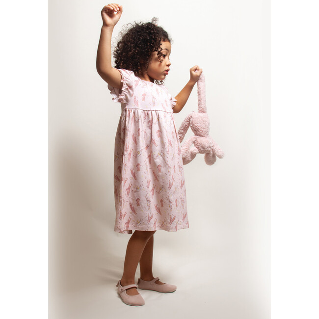 Olympia Angel Wing Suede Mary-Jane Slipper, Dusty Pale Pink - Slippers - 5