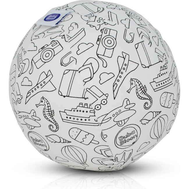 Color In Travel Design Cotton Balloon Cover with Washable Markers - Push & Pull - 1