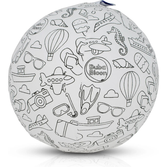 Color In Travel Design Cotton Balloon Cover with Washable Markers - Push & Pull - 2