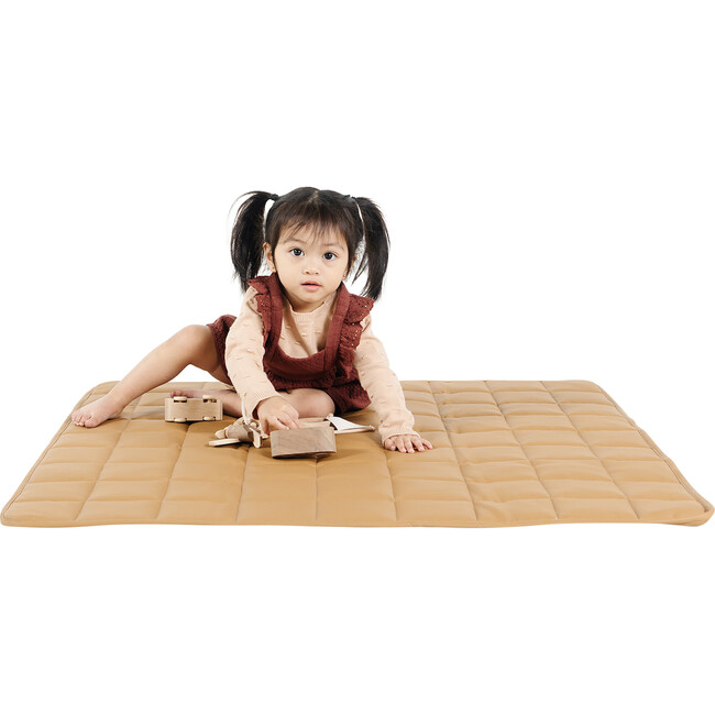 Quilted Square Mat, Camel - Playmats - 1