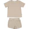 Terry Short Set, Sand - Mixed Apparel Set - 1 - thumbnail