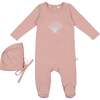 Nautical Graphic Footie & Bonnet, Pink - Footie Pajamas - 1 - thumbnail