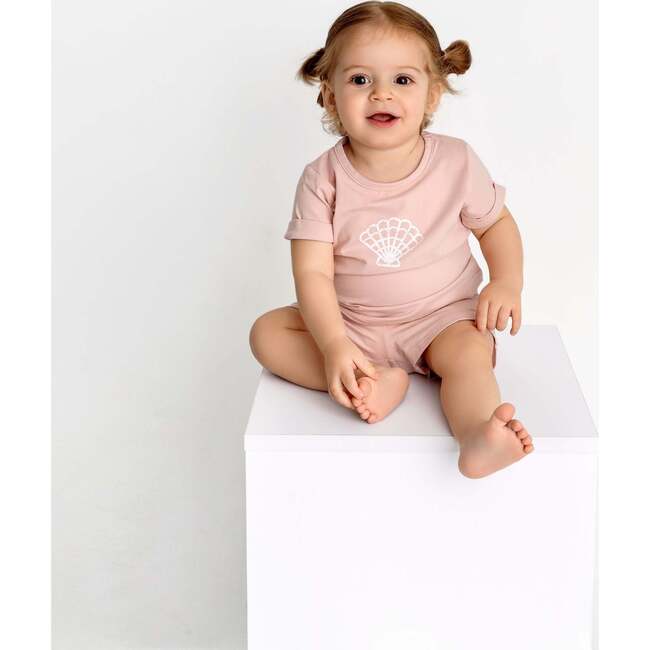 Nautical Graphic Shorts Set, Pink - Mixed Apparel Set - 3