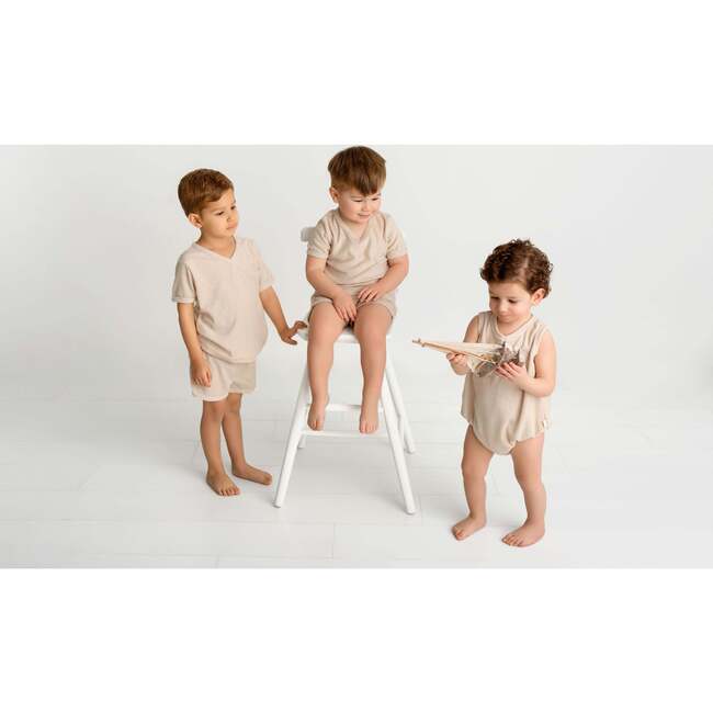 Terry Romper, Sand - Rompers - 2
