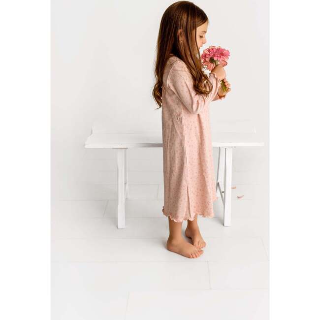 Floral Nightgown, Pink - Nightgowns - 3