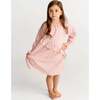 Gingham Long Sleeve Dress, Pink - Dresses - 3
