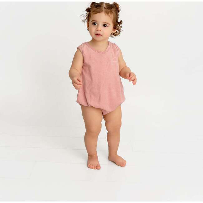 Terry Romper, Pink - Rompers - 4
