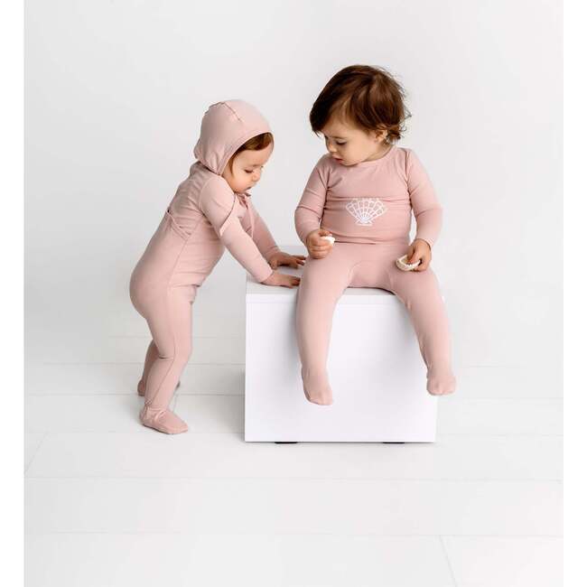 Nautical Graphic Footie & Bonnet, Pink - Footie Pajamas - 3