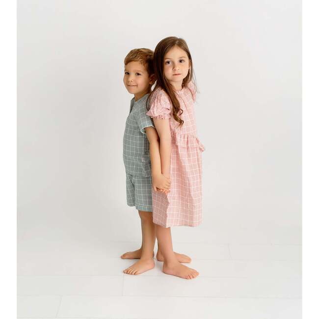 Gingham Dress, Pink - Dresses - 4