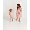 Gingham Long Sleeve Dress, Pink - Dresses - 4