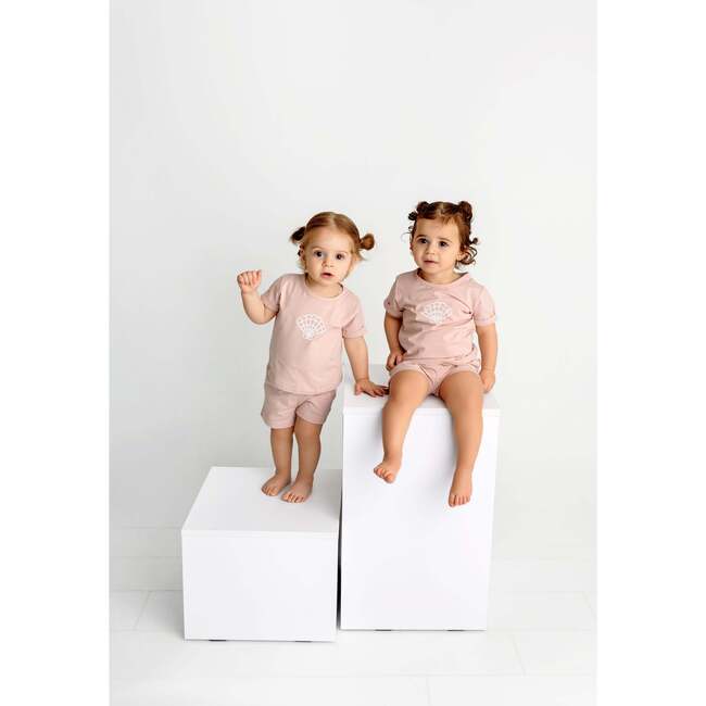 Nautical Graphic Shorts Set, Pink - Mixed Apparel Set - 5