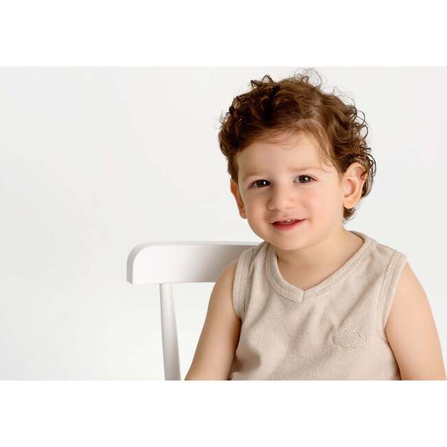 Terry Romper, Sand - Rompers - 5