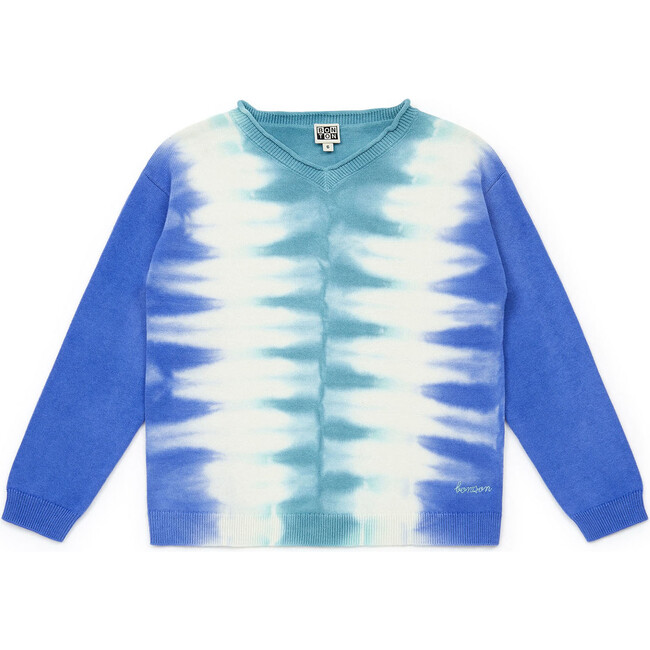 Tie-Dye Pullover Sweater, Blue