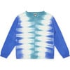 Tie-Dye Pullover Sweater, Blue - Sweaters - 1 - thumbnail